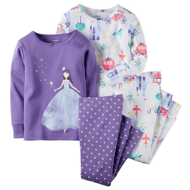 Carters 4-Piece Fairy Snug Fit Cotton PJs